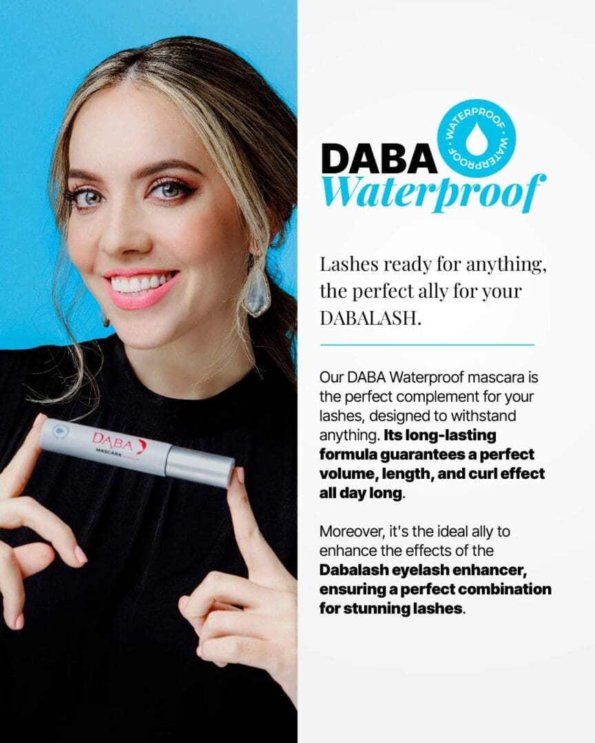 mascara waterproof Lashes ready for anything, the perfect ally for your DABALASH